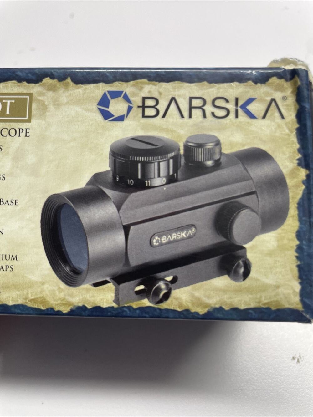 Barska 1x30mm Red Dot Rifle, Shotgun & Handgun Scope, Black Finish NEW